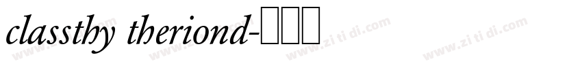 classthy theriond字体转换